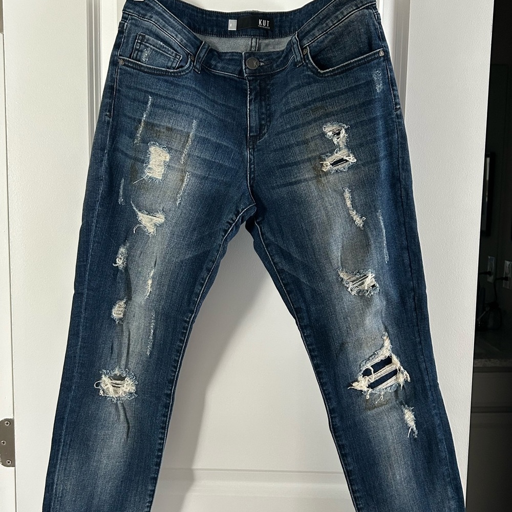 Ksubi Men's Distressed Blue Jeans